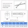 Haisidik HK-31 304 Stainless Steel Phillips Flat Head Self-Tapping Screws