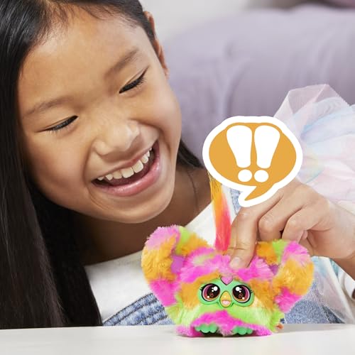 Furby Fur Bullets Party Mini Friend Over 45 Sounds, Furby Language, Electric Plush Toy, Ages 6+, Multicolor G0400 Genuine Product