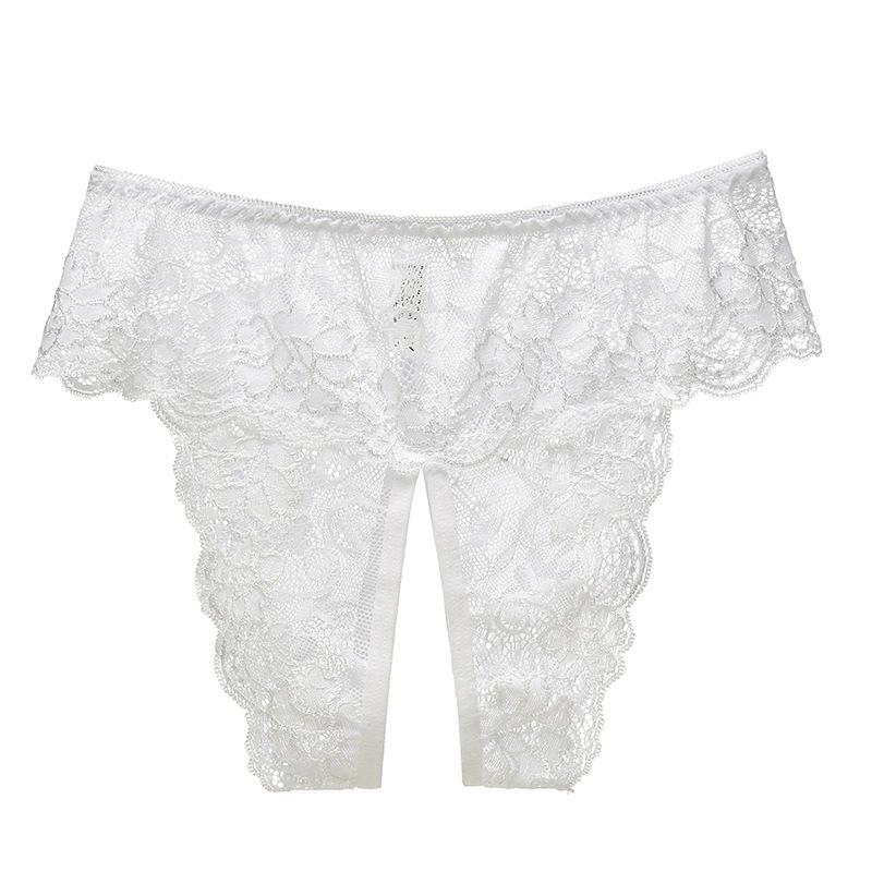 Lace Crotchless Thong Panties - Sexy Lingerie for Women