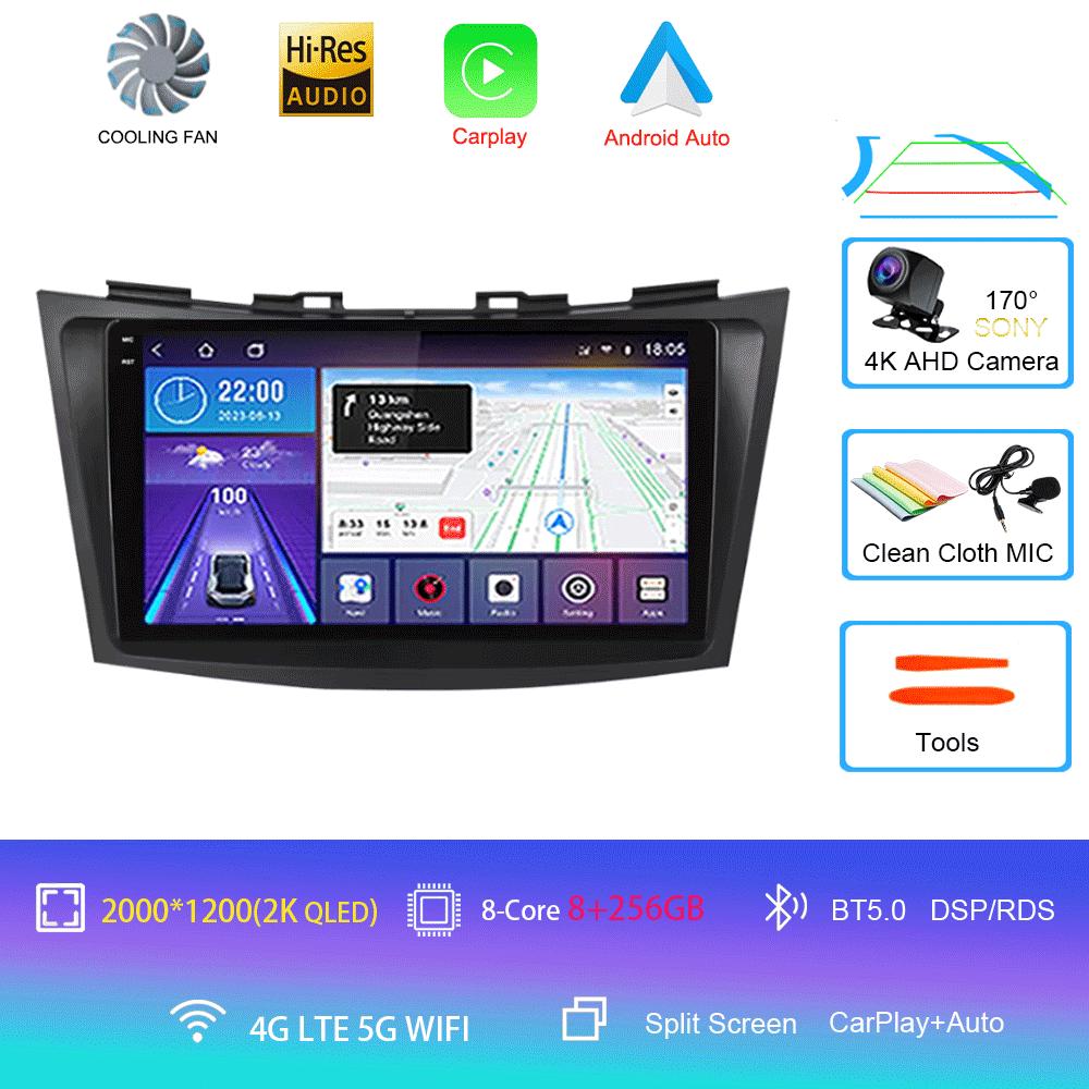 Android 14 For Suzuki Swift 2011-2015 2 Din BT DSP RDS Car Radio Stereo Multimedia Video Player GPS Navigaion Carplay Auto WIFI
