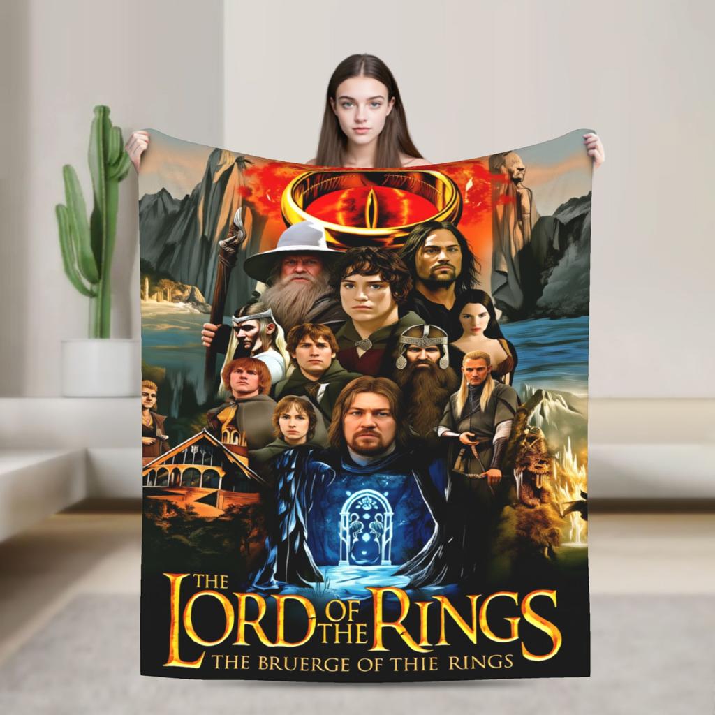 L-Lords Of The R-Rings Plush Blanket Students Flannel Bedding Throws For Living Room Super Warm Design Quality Bedspread Gift