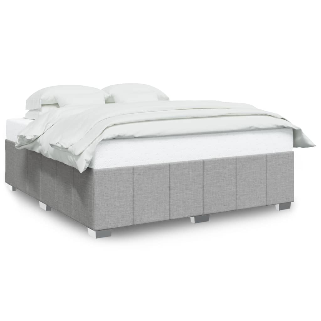 Bed Frame without Mattress Light Grey 180 x 200 cm Fabric
