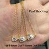 BXINY 1-3CT Pear Cut Moissanite Pendant Necklace S925 Silver East West Solitaire Water Drop Diamond Neck Chain for Women Jewelry