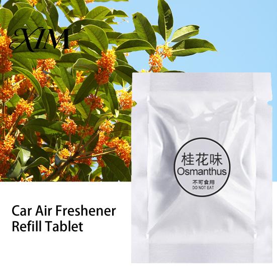 Car Air Freshener 10Pcs Fragrance Tablet Long Lasting Replacement Solid Scent Vent Clip Refill Vehicle Supplies Aromatherapy