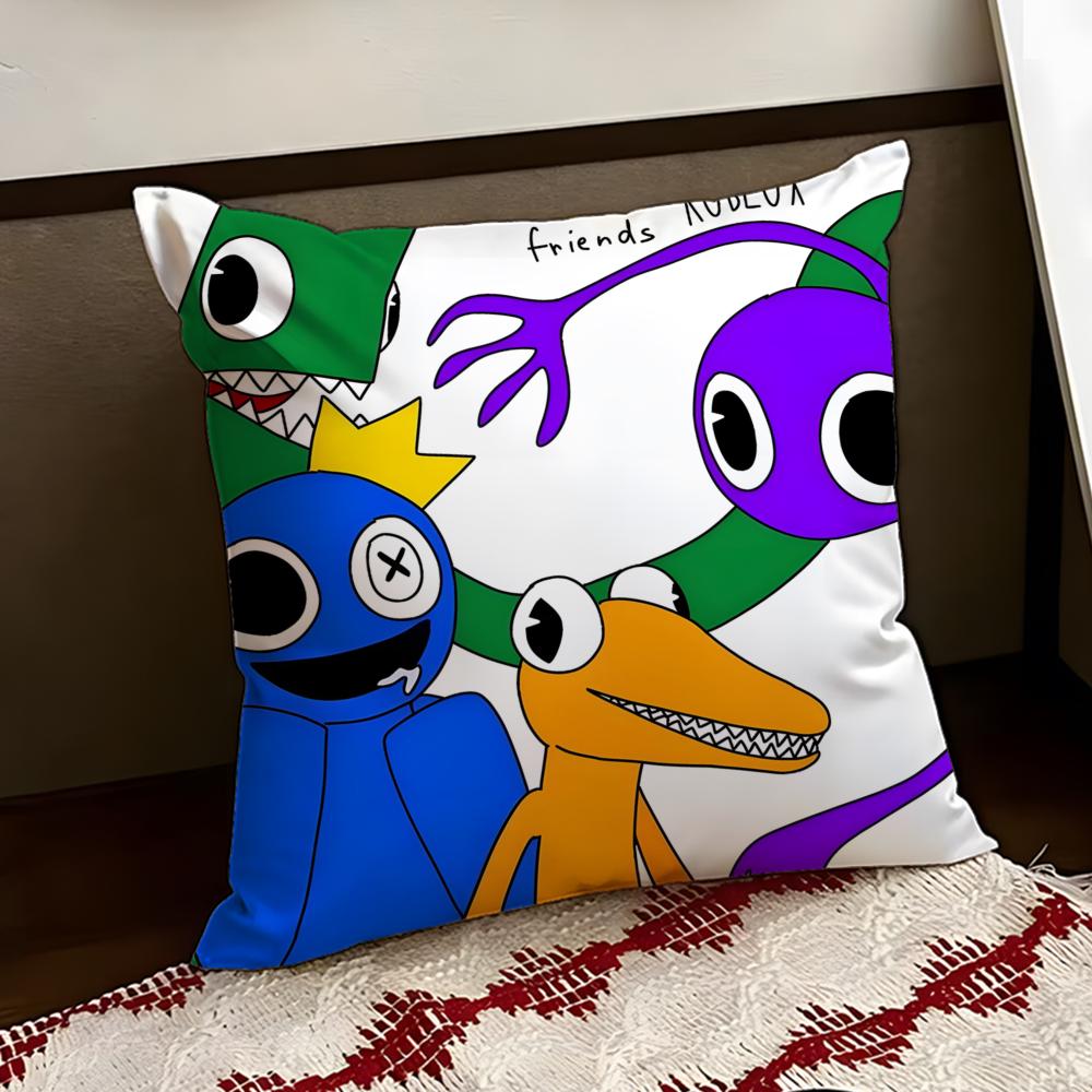 Anime RRainbow FFriends Kissenbezug Wendebezug Weich Langlebig Kissenbezug Zuhause Auto Mehrzweckgebrauch für täglichen Komfort