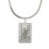 LIKGREAT Astrology Amulet Stainless Steel Snake Chain Wands Tarot Necklace Vintage Wands Minor Arcana Tarot Cards Jewelry