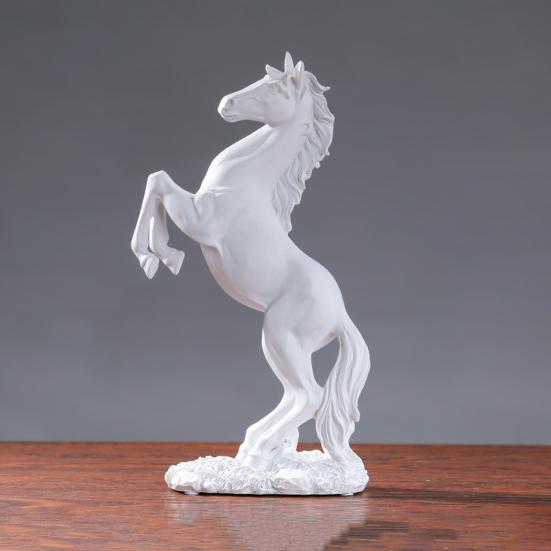 Simulated Horse Figurine Bring Good Luck Wealth Horse Resin Statue Fengshui Decoration Home Office Desktop Ornament Year of Horse Gift