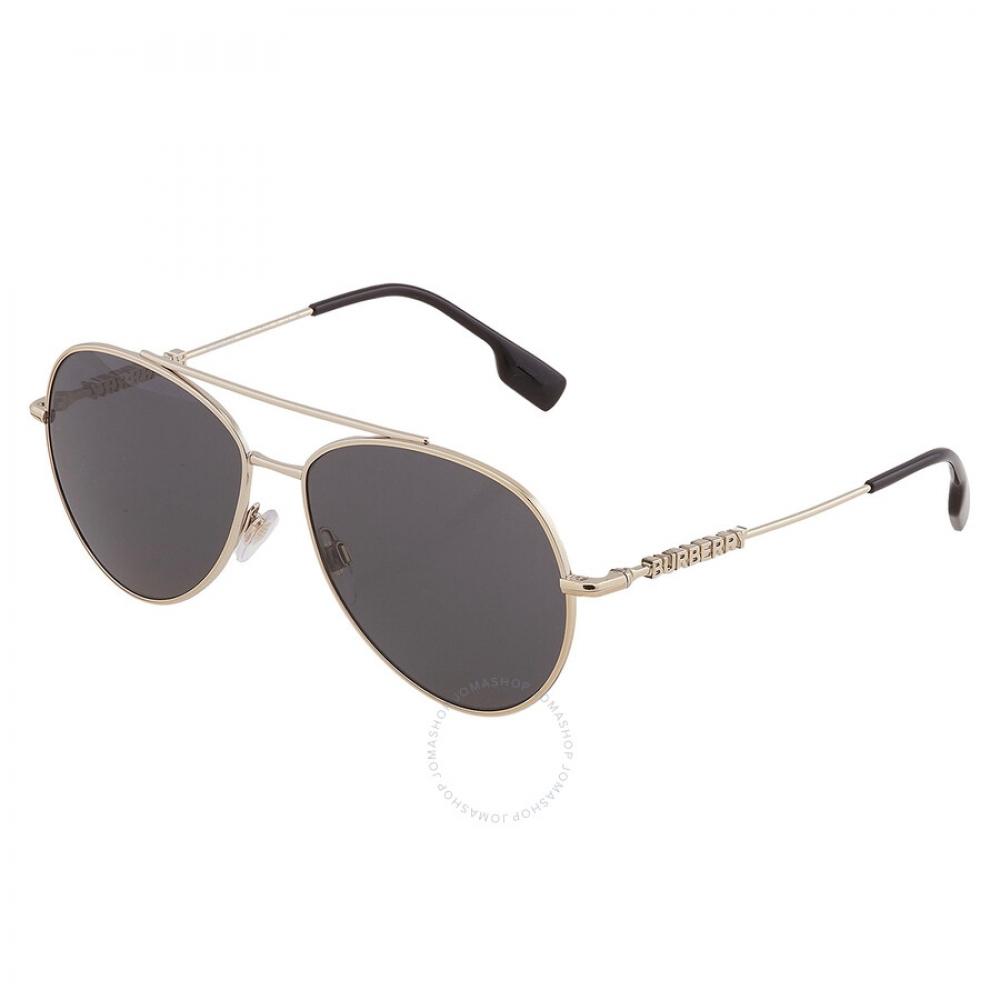 Burberry Dark Grey Pilot Ladies Sunglasses Be3147 110987 58