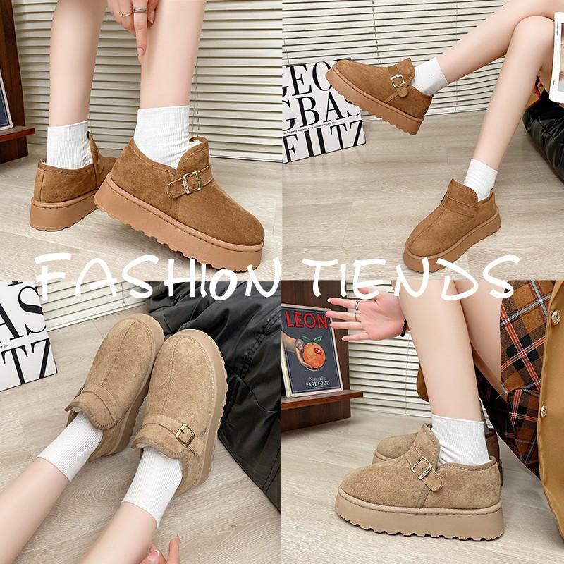 Damskor lättvikt tjock sula vinter värmeisolerande päls en snökängor halkdämpande slitstarka vardagssport bomullskängor