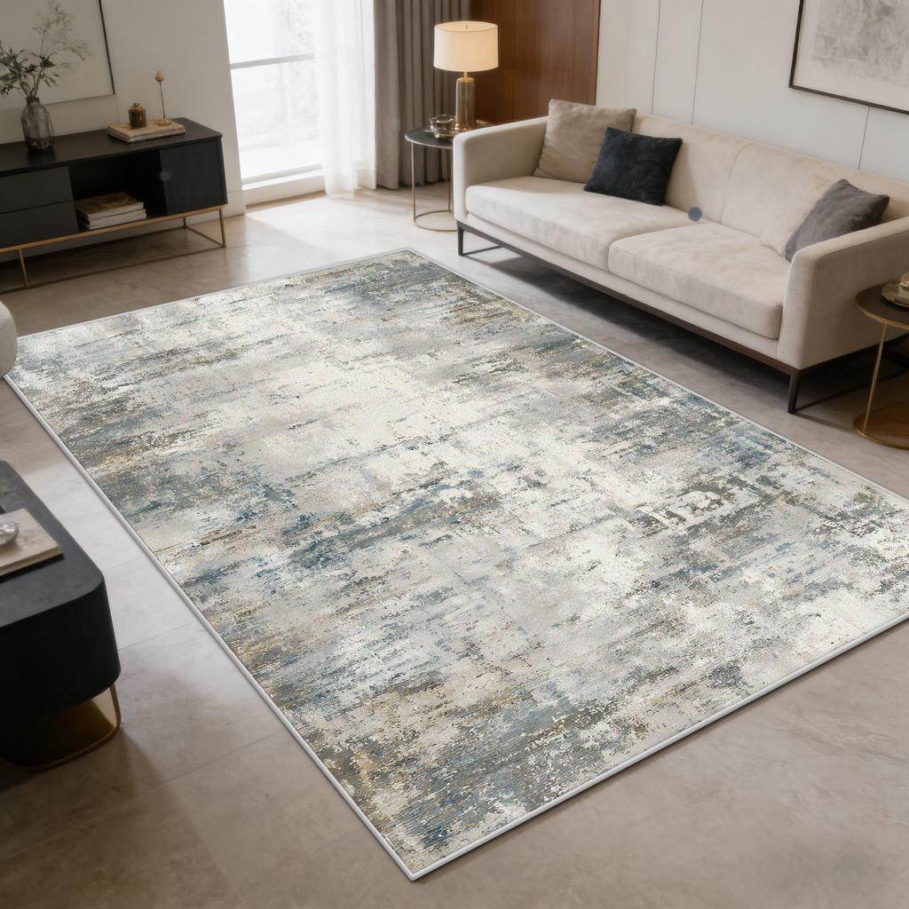 Abstract Ink Wash Style Living Room Carpet Light Luxury Decoration Study Bedroom Washable Rug Office Cloakroom Table Chair Mat