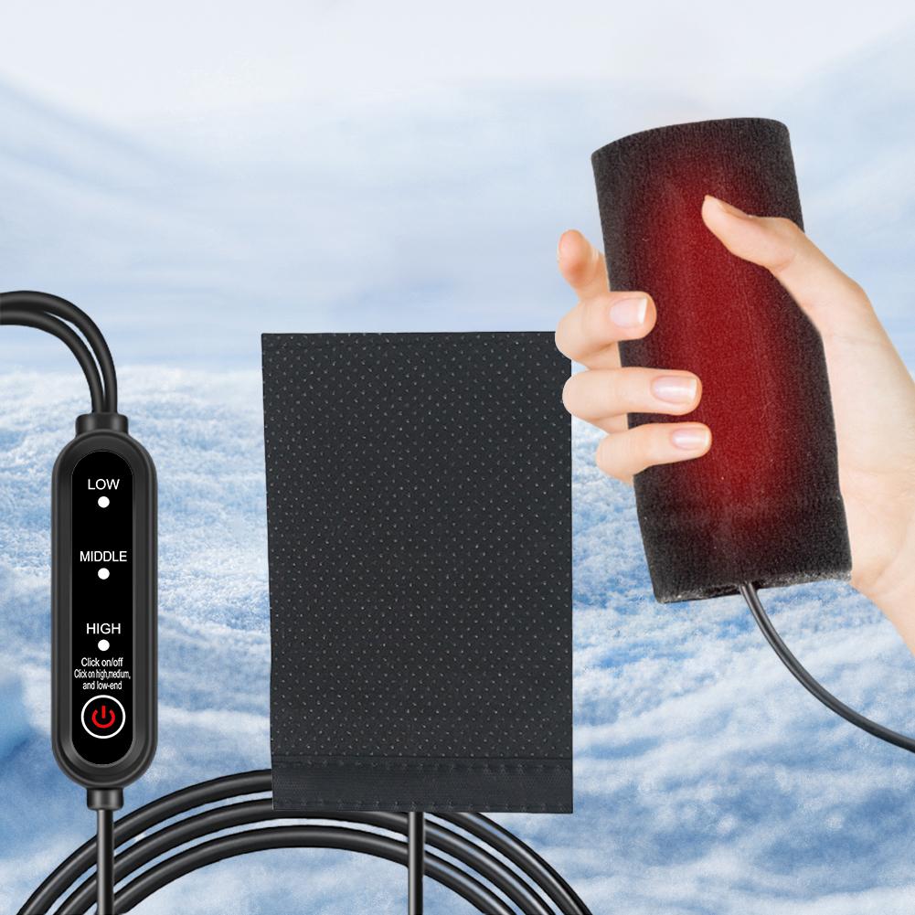 1-5pcs Winter Motorcycle Heating Handlebar Cover Anti Slip Electric Heated Grip Cover Electric Heated Handgrips for Outdoor