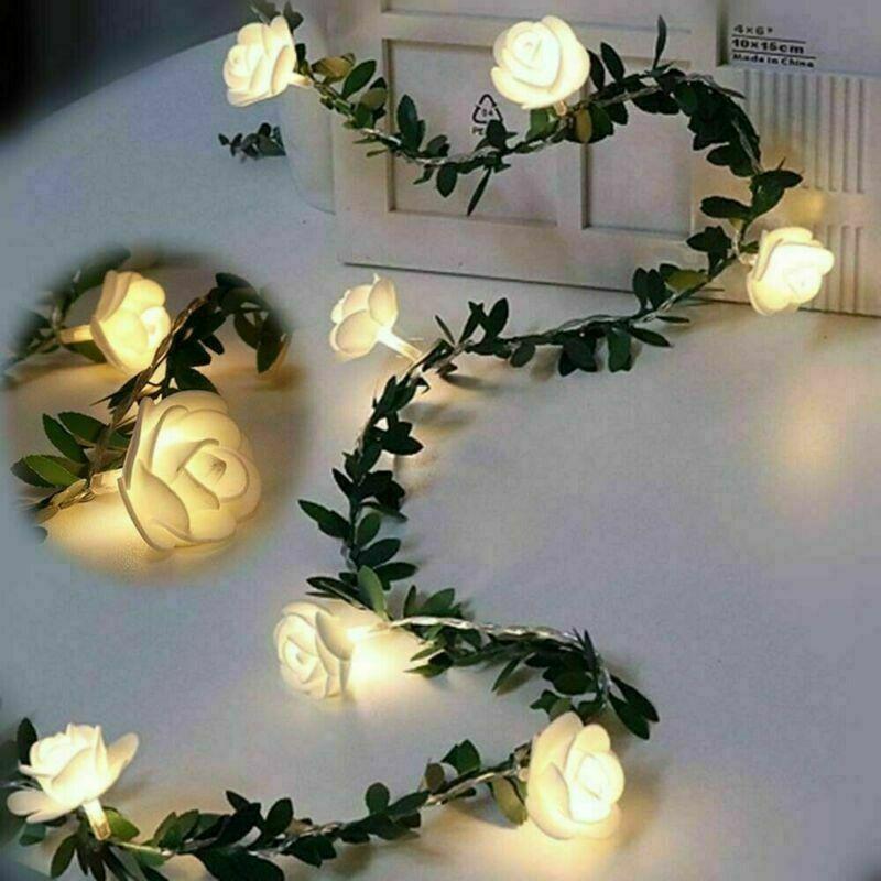 Enchanting 3m Rose Led Fairy String Lights With Warm White Glow For Indoor Outdoor Wedding Decor