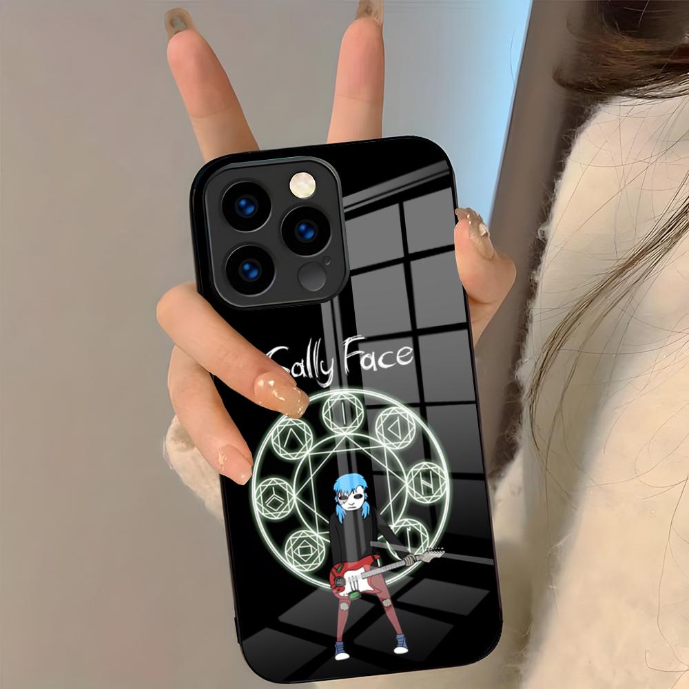 

Game S-Sally Face Horror Phone Case For IPhone 17 Pro Max 16 15 14 Pro Max 13 11 Plus Glass Cover iPhone17 Pro