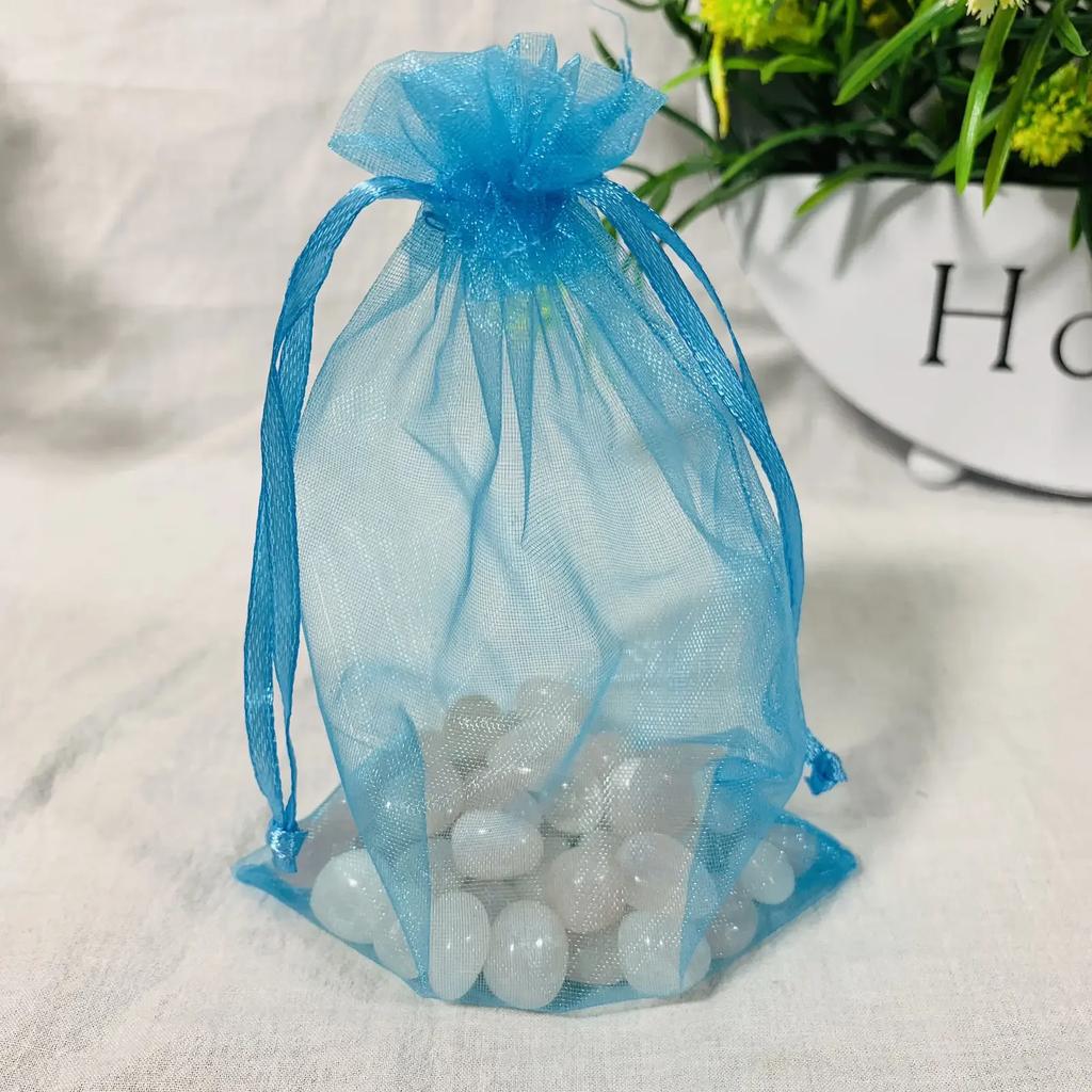 100 Farbige Transparente Garnbeutel Schmuck Süßigkeiten Geschenk Kosmetik Probeverpackungsbeutel Mehrere Größen Einfarbig Bündeltaschen