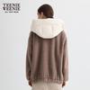 Teenie Weenie Women's Detachable Hood Wool Blend Coat