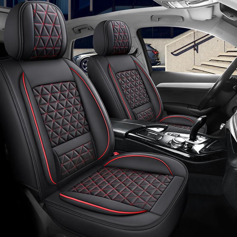 All-Season Full Leather Car Seat Cover, Dirt-Resistant, Universal Fit, Comfortable Hand Feel