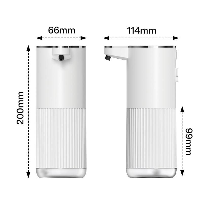 Automatischer Seifenspender 360ML Weiß 4-stufig Badezimmerzubehör Infrarotsensor Flüssigwaschmittel Wandmontage