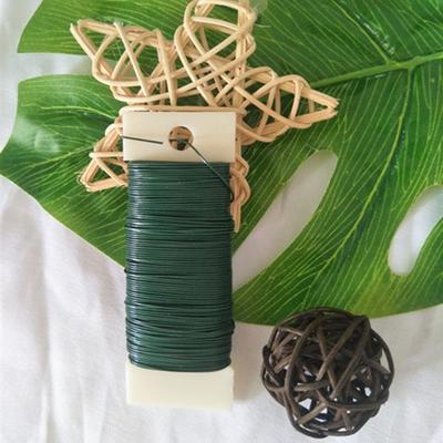 Decoration Gift Wrapping Plastic Coated Wire Xmas Green Rope Paddle Wire for Crafts Floral Wire