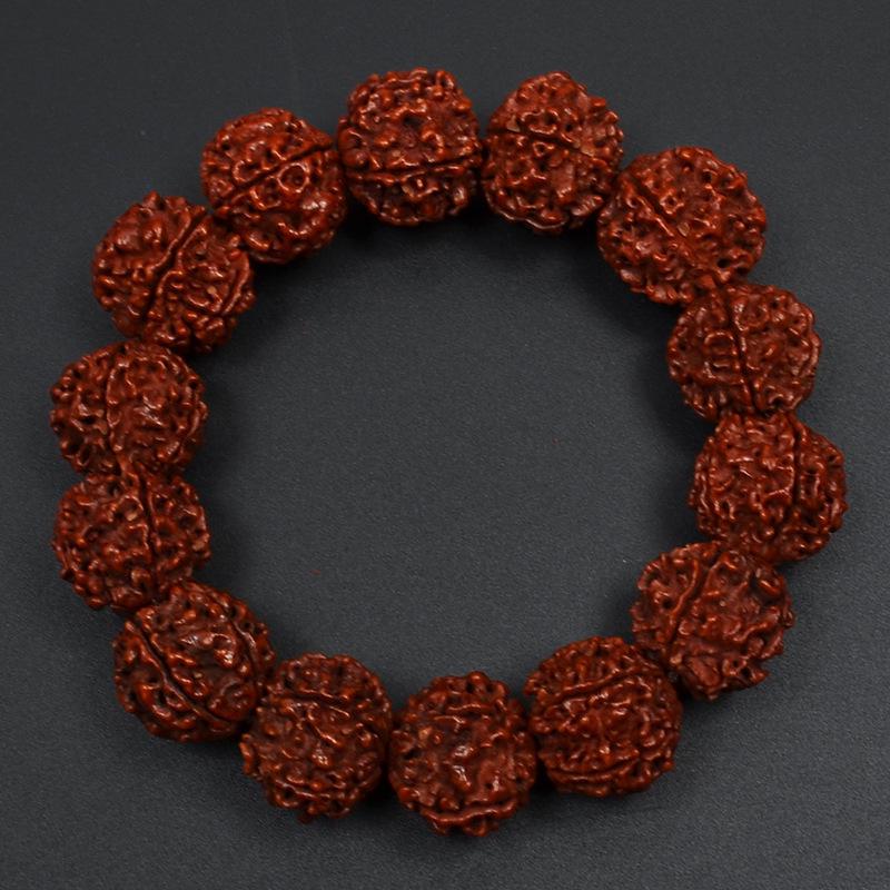 Five-Petal Vajra Bodhi Bead Bracelet - Toothless Design, Buddhist Wenwan Ornament