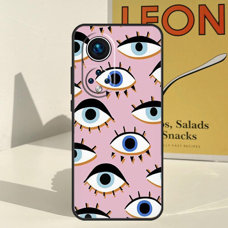Lucky Eye Blue Evil Eye Print Case For Honor X8a X8b X9b X9a X8 X9 X9c 50 70 90 Lite Honor 200 Lite Magic 5 6 7 Pro Cover