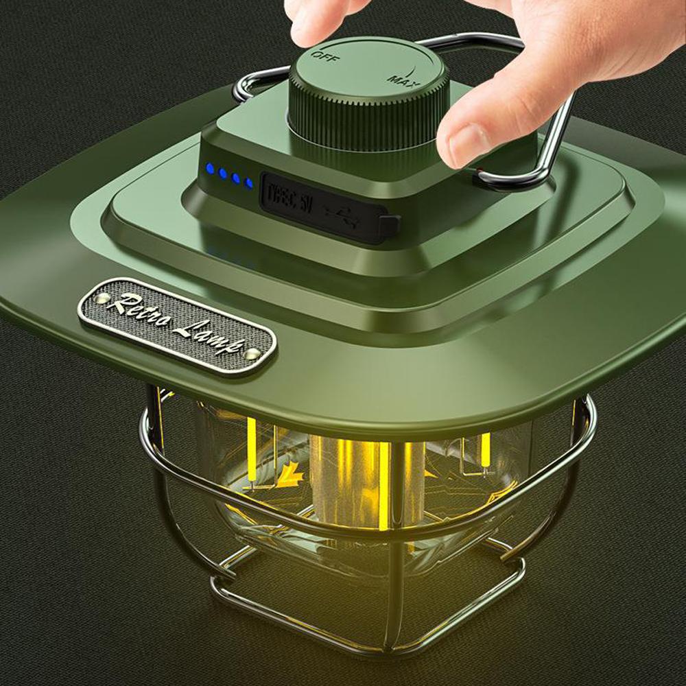 Piccola Lampada Vintage – Lanterna Da Campeggio A LED Alimentata A Batteria | Lanterne Decorative Per Giardino, Parete, Soggiorno, Tavolo Da Pranzo, Camera Da Letto