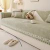 French Chenille Sofa Cushion, Universal Non-Slip In All Seasons, Living Room Seat Cushion, Solid Color, High-End Sofa Cover, Cloth Towel