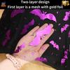 BUYNOW Halloween Mesh Lace Bat Ghost 18x18inch Pillowcase Funny Halloween Party Home Living Room Sofa Saddle Cushion Cover Decor