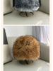 Faux Fox Fur Flat Top Winter Hat with Ear Protection, Thick and Versatile