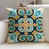 P-Portuguese Style Cushion Cover Cushion Cover Pillowcase, Anti-Mite Invisible Zipper, Linen Sofa Cushion