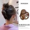 Multi-hair Volume Into the Autumn Temperament Coffee Pumpkin Grab Clip Back of the Head Shark Clip New Thickened Hair Clip Grip Tight Hair Clip