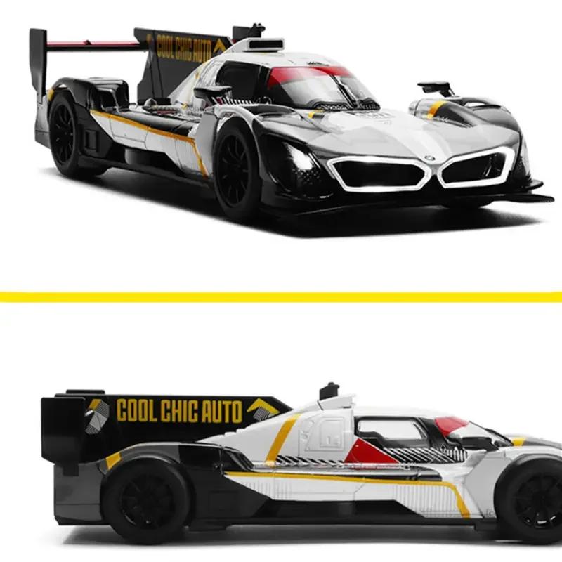 1/24 BMW M Hybrid V8 Alloy Sports Car Model Diecasts Metal Track Racing Car Vehicles Model Simulation Sound Light Kids Toys Gift