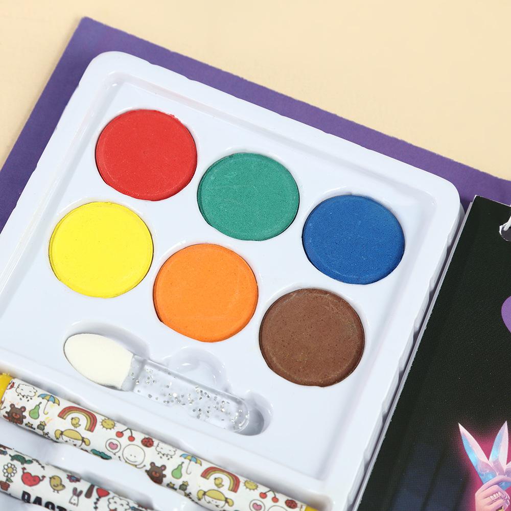 K-Pop Demon Hunters 3D Coloring Book Kit: Crayons & Watercolor Palette Included, Innovative Art Activity Kit Children-Friendly