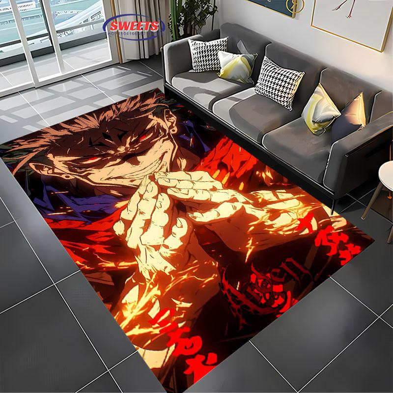 New To Sukuna Jujutsu Kaisen Carpet ! Beautify Space, Anti-slip Sound Insulation Living Room Bedroom Office Area Can Be Used Mat