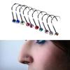 10 bucăți din oțel inoxidabil piercing pentru corp bijuterii nas os gem stud șurub inel
