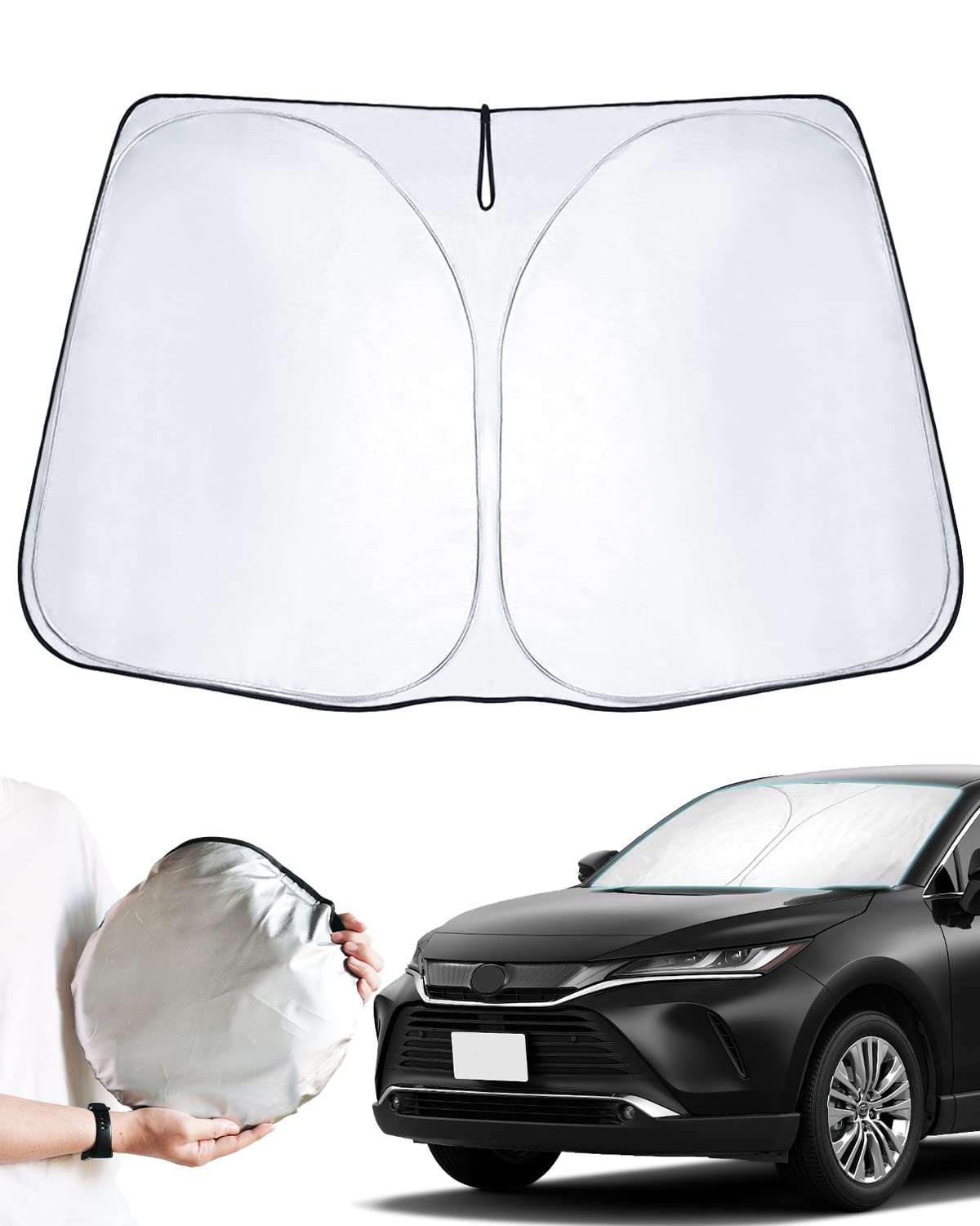 

LANTU Эксклюзивно для автомобиля Toyota Harrier 80 серии Идеально предотвращает сон в салоне на заказ УФ-излучение Увеличено Легко установить и хранить Солнцезащитный козырек, серый