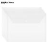 20-Pack A4 Button Closure Transparent File Folders for Students, Thick Waterproof Exam Paper Folders, Training Material Storage Folders
