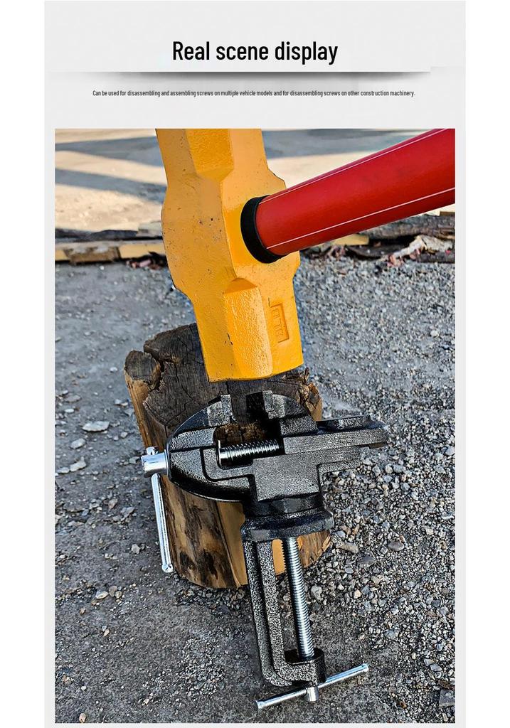Heavy-Duty Multi-Functional Workbench Vise, Industrial-Grade Flat Jaw Clamp, 6-Inch/8-Inch