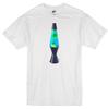 LÂMPADA DE LAVA HIPPIE GROOVY NOVEL DECORATIVA LUZ DE CERA 1963 Camiseta BRANCA
