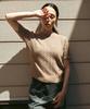 UNIFORM BRIDGE Cashmere Blended Cable Half Knit(Womens) Camel
