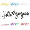Hello Gorgeous Hello Gorgeous Cartoon Sticker Reflective Hello Gorgeous Decals  Window Trunk Bumper