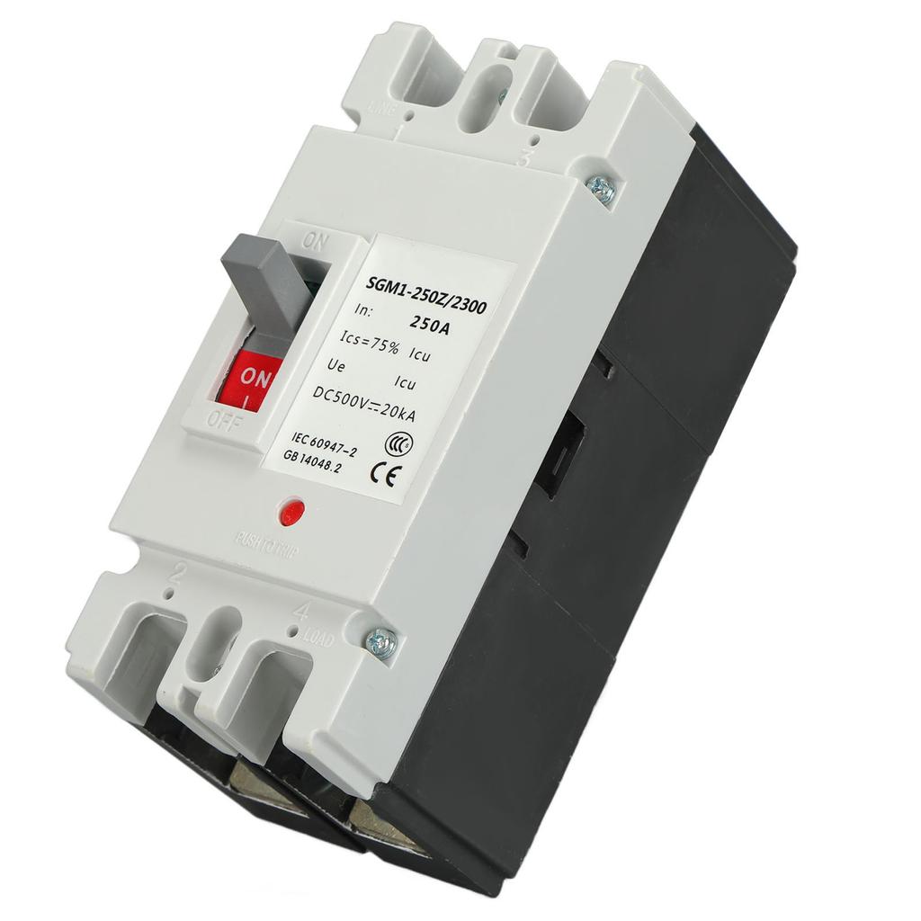 Circuit Breaker 2P MCCB Solar Battery Protection Switch Isolator Protector 250A 500V
