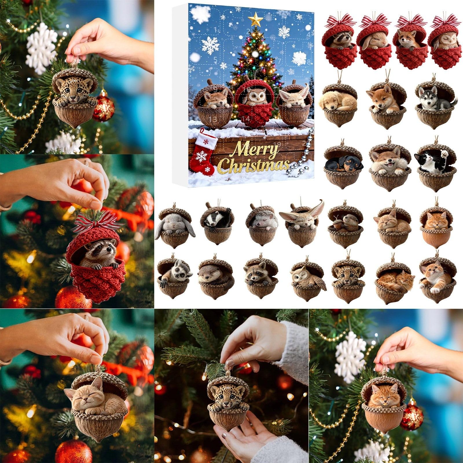 

Christmas Countdown Calendar Blind Advent Calendar Blind Christmas Gift One Size