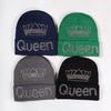 Queen Crown Pattern Winter Beanie Knitted Cap Warm Breathable Gifts Fashion