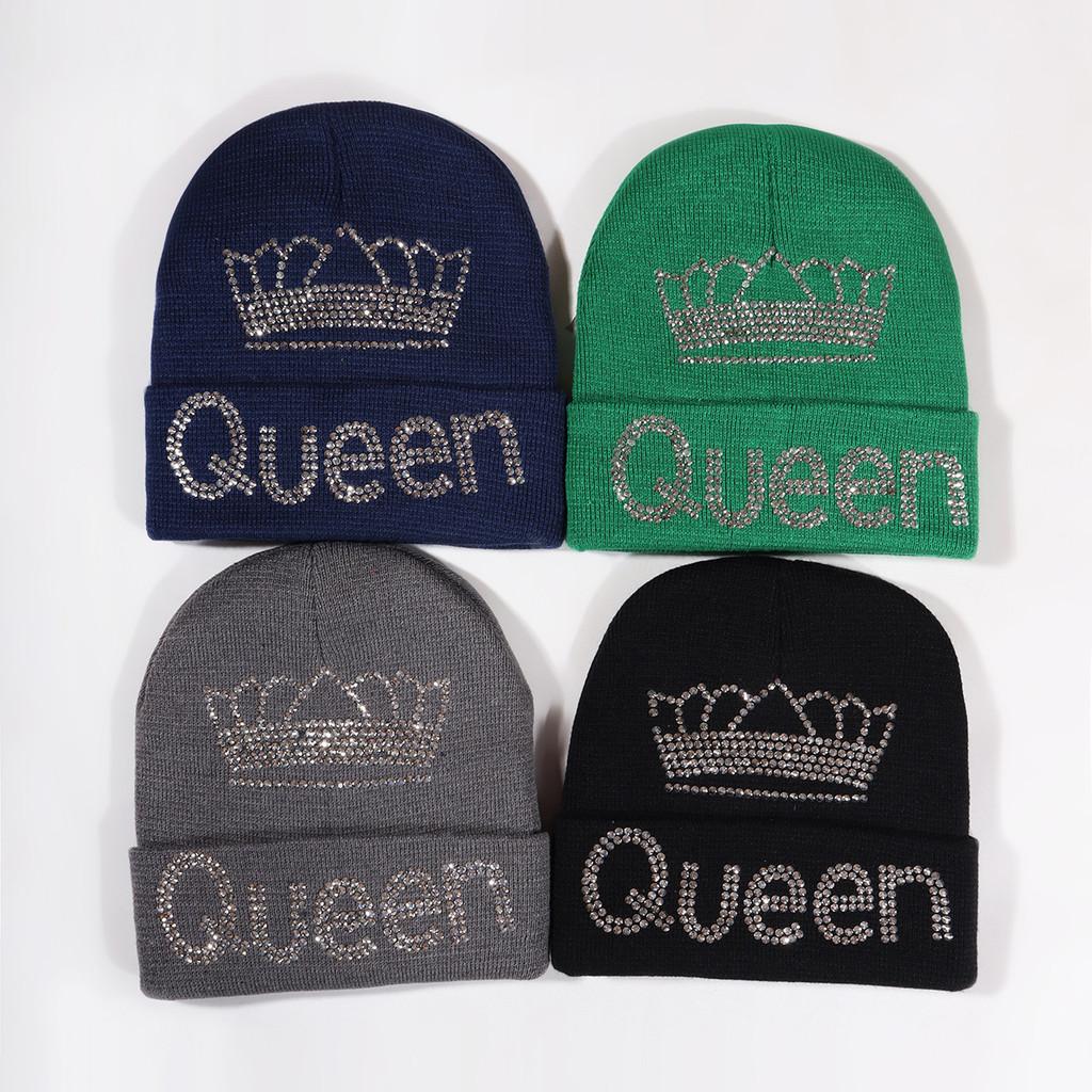 Pattern Queen Crown Winter Beanie Knitted Cap Warm Breathable Gifts Fashion