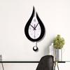 Modern Water Dropping Design Wall Clock for Creative Acyrlic Pendulum Clock for Home Bedroom Living Room Office Decoration X3UC