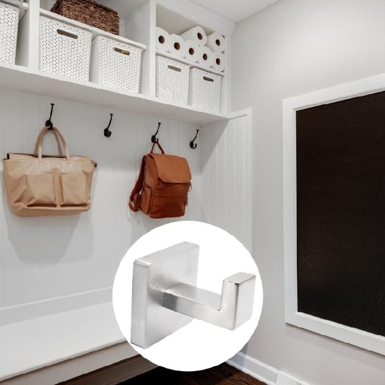 Portable Stainless Steel Towel Hooks Heavy Duty Square Towel Hangers Stainless Steel Hanger For Bathroom And Closet