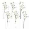 6Pcs Artificial White Daisies Realistic Fake Flower Branch Home Office Wedding Party Table Centerpiece Indoor Outdoor Faux Bloom Plants Decoration