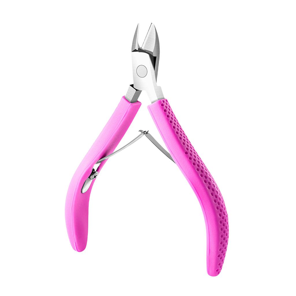 Ergonomic Cuticle Nipper With Rubber Handle Trimmer Professional Manicure Tool For Nail Care Full Jaw Clipper