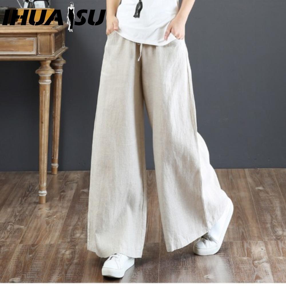 

IHUASU Women s Fashion Casual Solid Color Print Pants & Capris XL бежевый