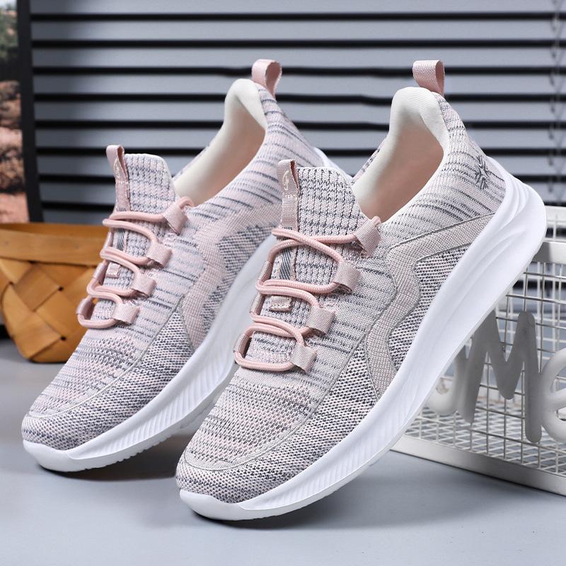 Stepping shoes summer new shallow mouth women's shoes casual running shoes comfortable mother shoes breathable middle-aged and elderly sports shoes
